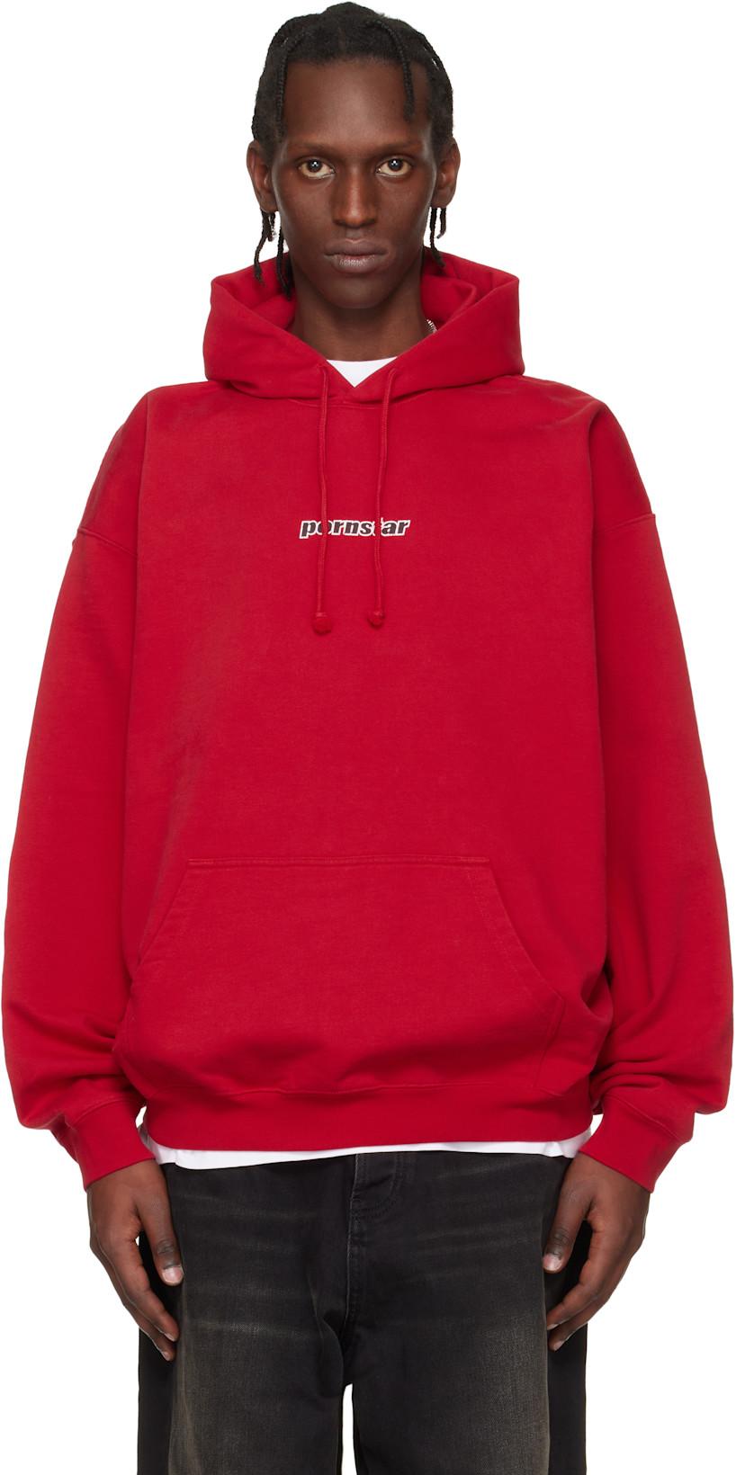 Red 'Pornstar' Hoodie by VETEMENTS