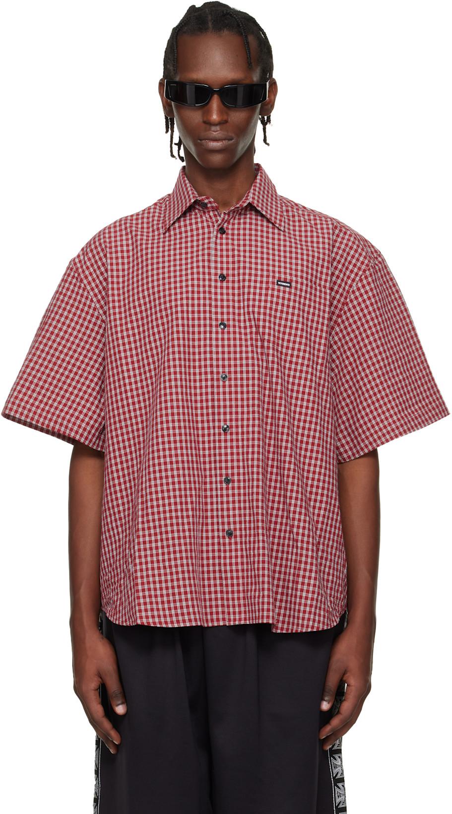 Red Short Sleeve Shirt by VETEMENTS