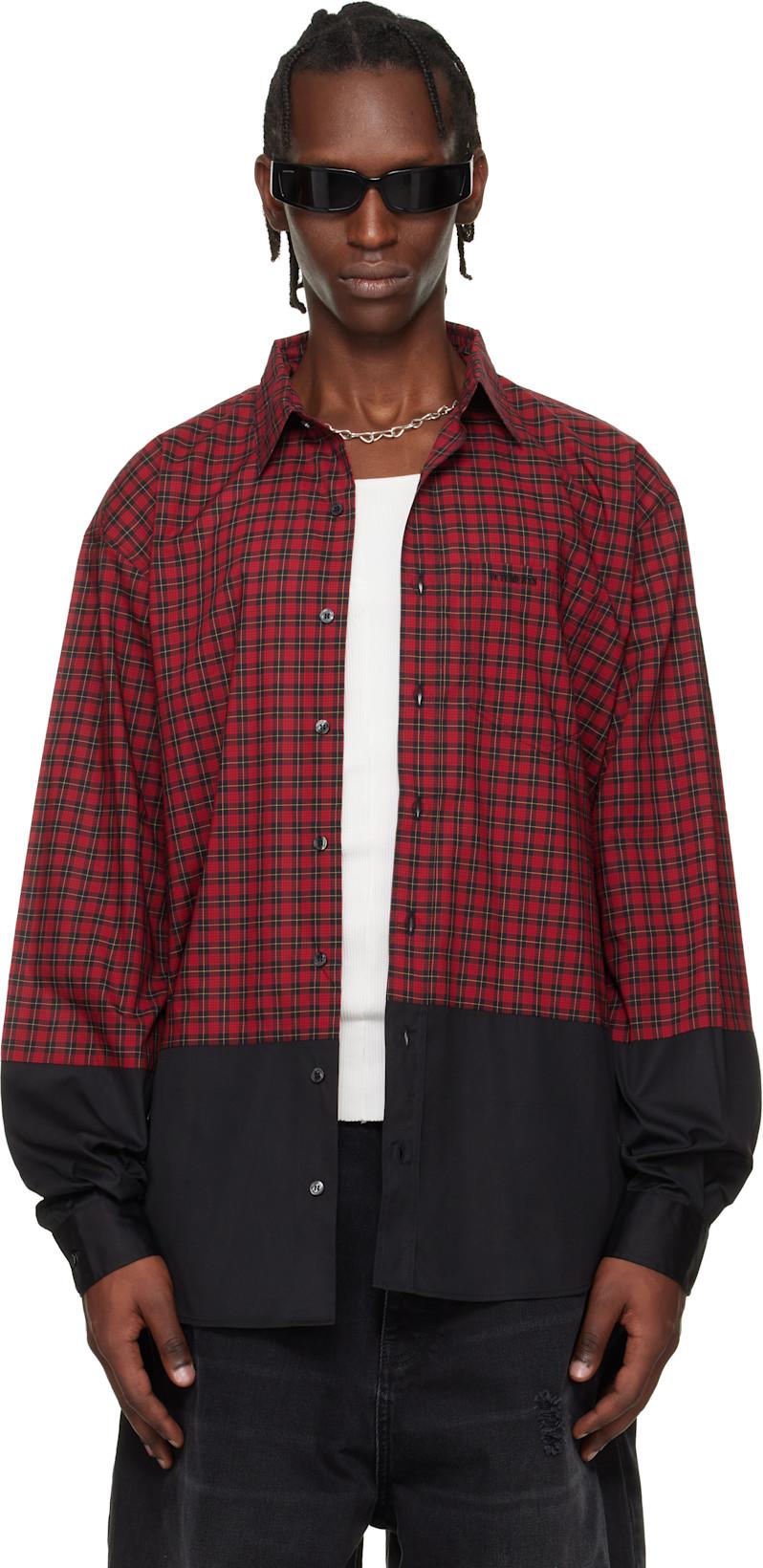 Red Split Shirt by VETEMENTS