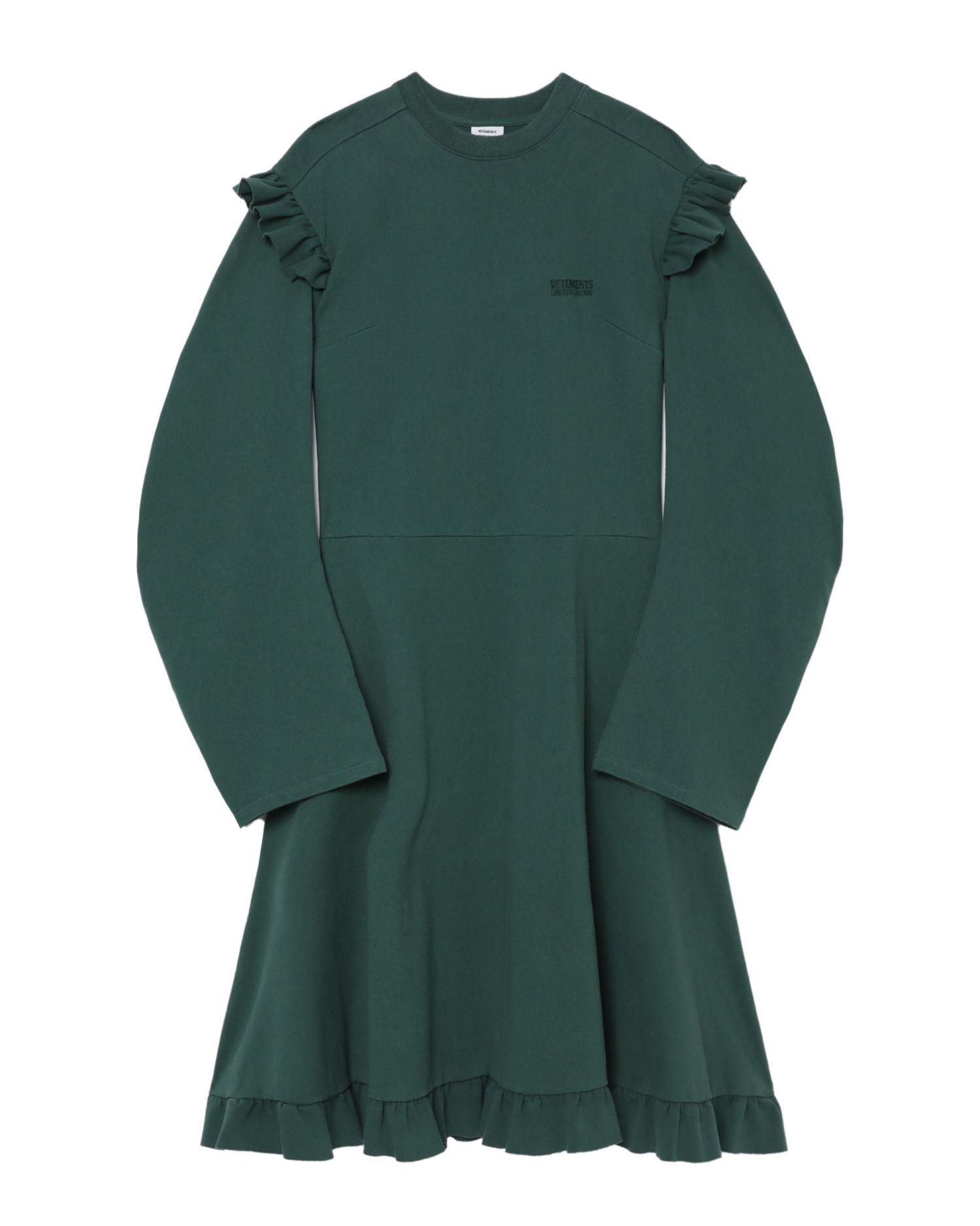 Ruffled midi sweat dress by VETEMENTS
