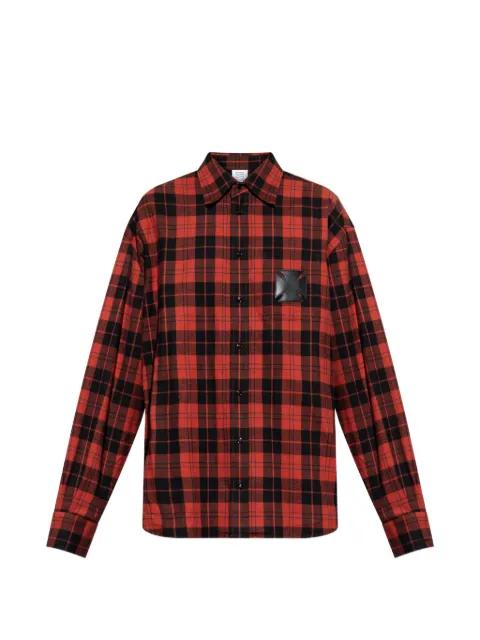 S-Simply-Check-Hgbt checked patch shirt by VETEMENTS