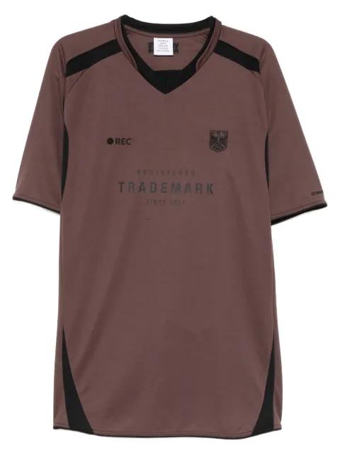 Trademark Football number-77 panelled jersey by VETEMENTS