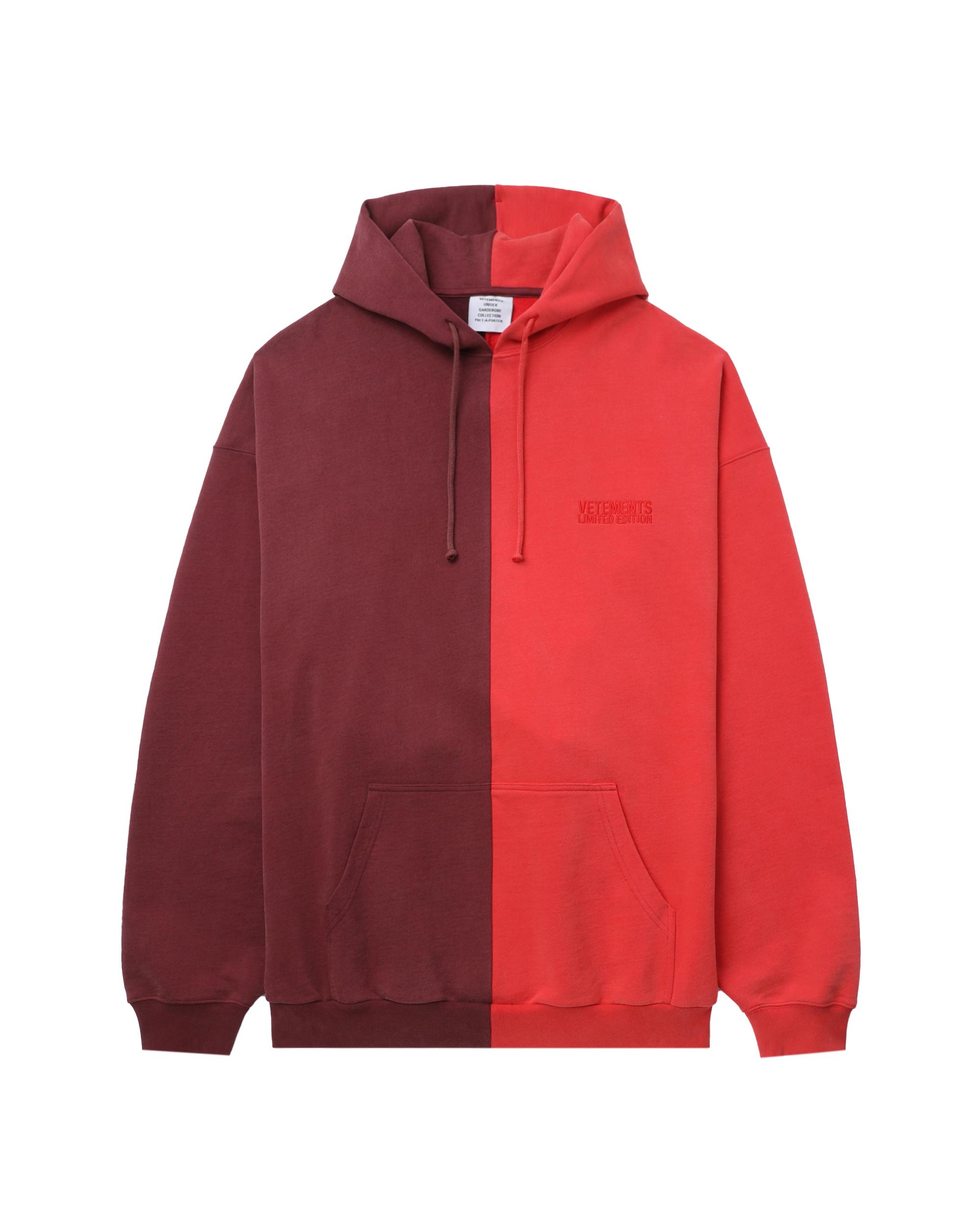 Two tone logo hoodie by VETEMENTS