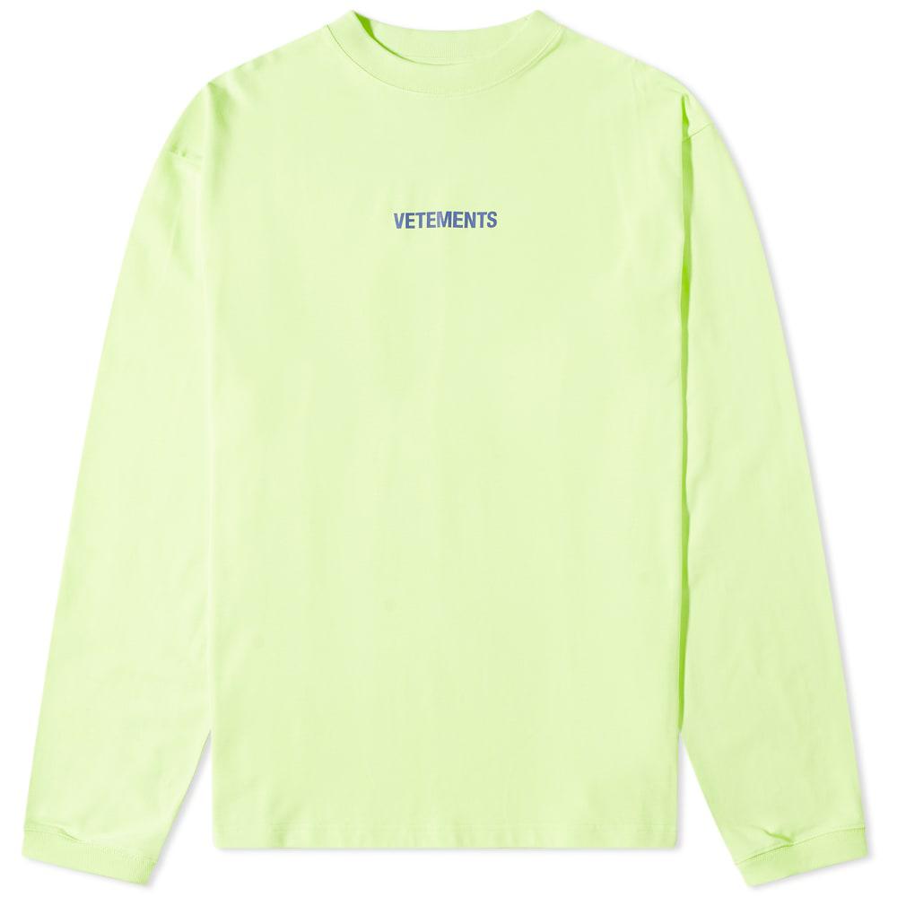 VETEMENTS Long Sleeve Logo Label Tee by VETEMENTS