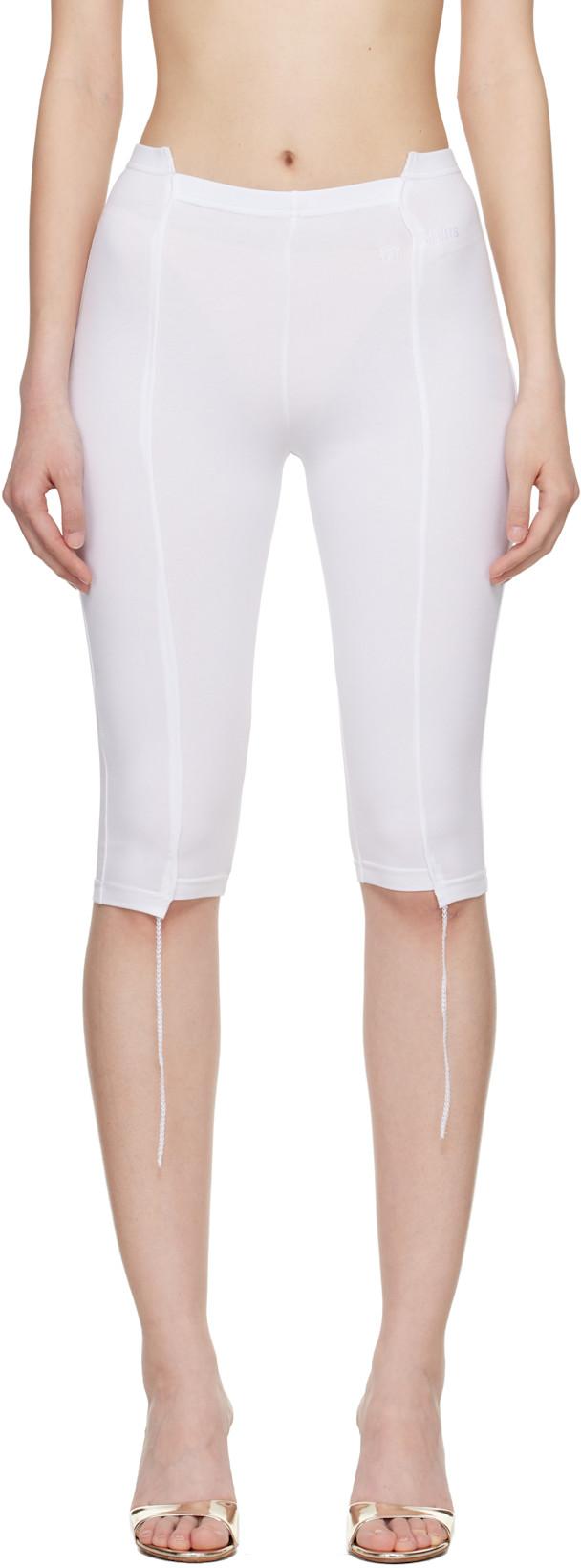 White Cut-Up Capri Trousers by VETEMENTS