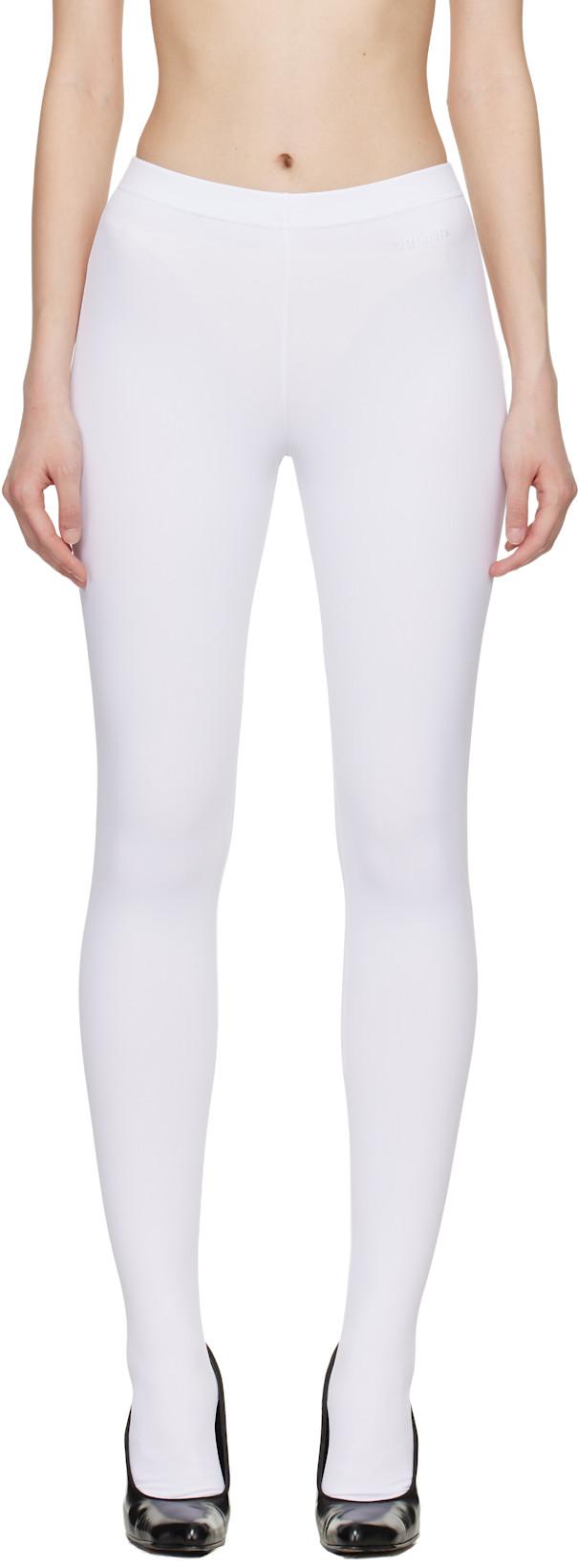 White Push-Up Tights by VETEMENTS