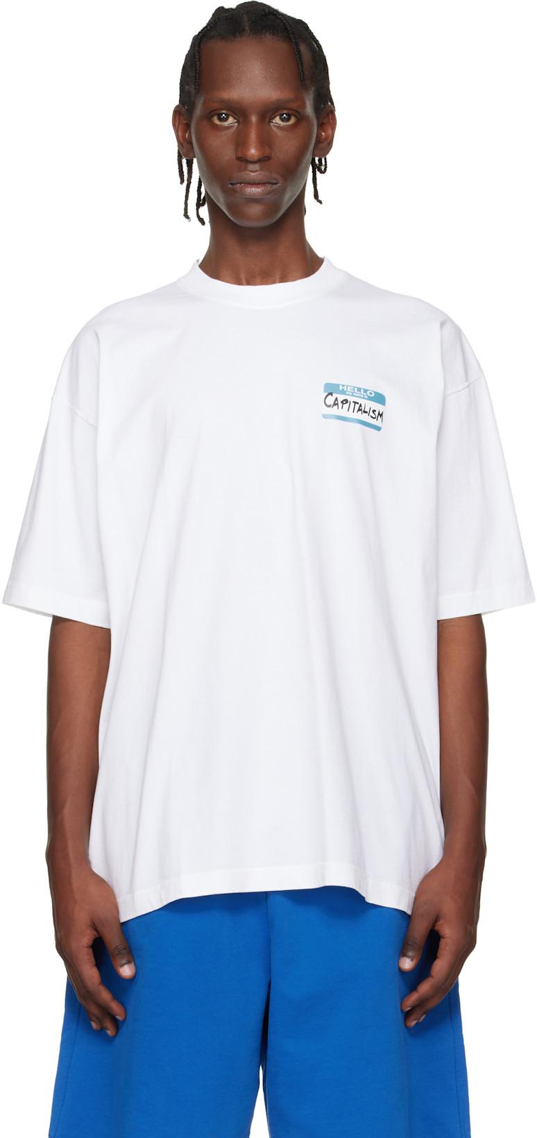White Sticker T-shirt by VETEMENTS