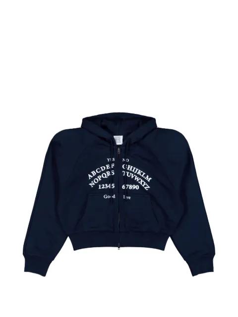 alphabet-print zip-up hoodie by VETEMENTS