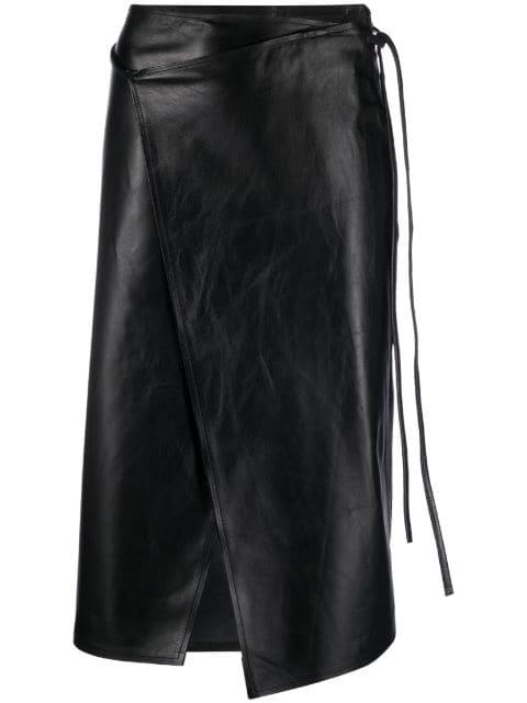 asymmetric leather skirt by VETEMENTS