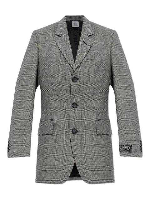 check-pattern three-button blazer by VETEMENTS