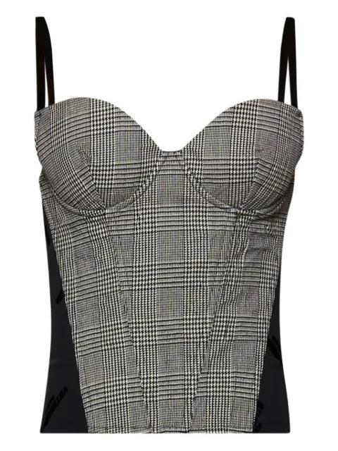 checked corset top by VETEMENTS