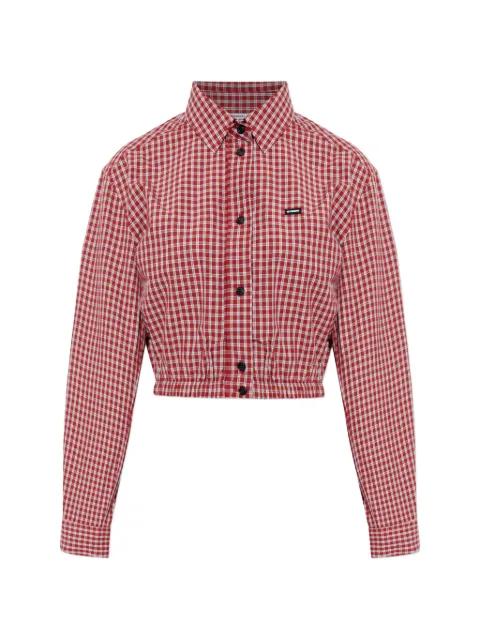 checked cropped top by VETEMENTS