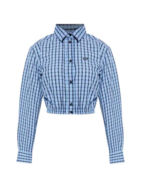 cropped check shirt by VETEMENTS
