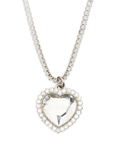 crystal-embellished heart-shaped necklace by VETEMENTS