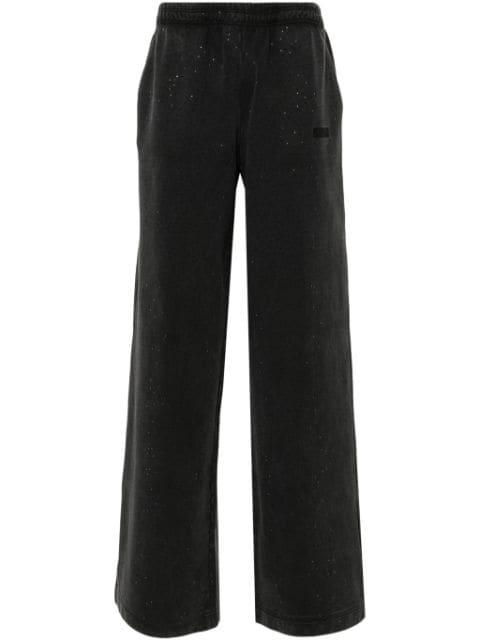 crystal-embellished track pants by VETEMENTS