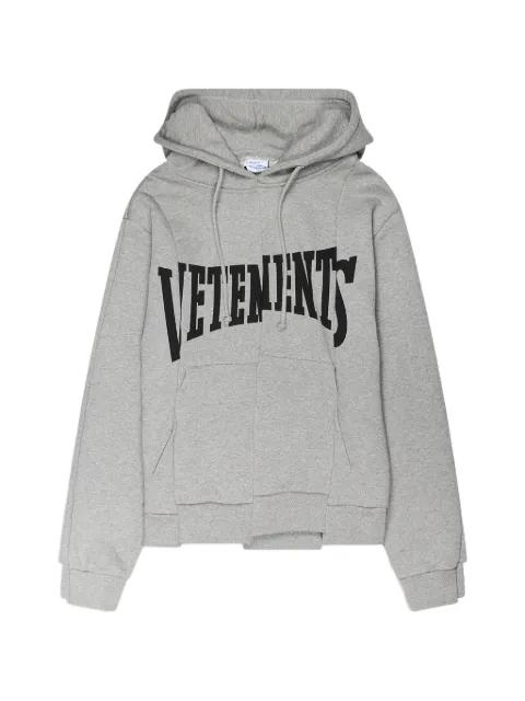 cut-up logo hoodie by VETEMENTS