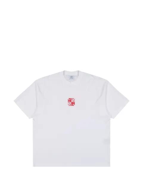 double biker cross-logo T-shirt by VETEMENTS
