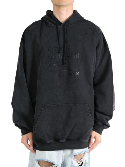 embroidered-logo hoodie by VETEMENTS