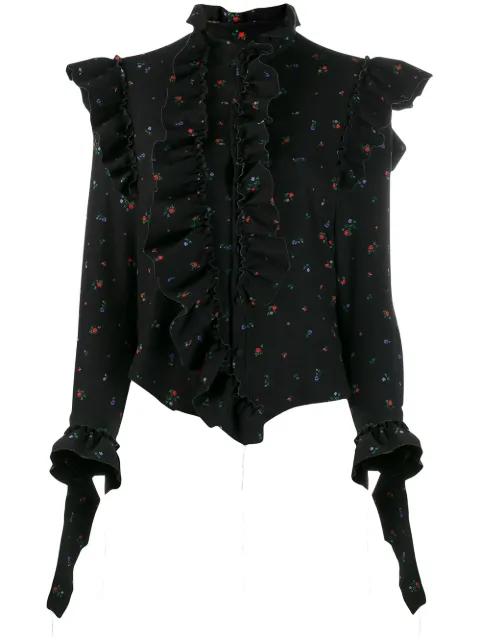 floral print ruffled shirt by VETEMENTS