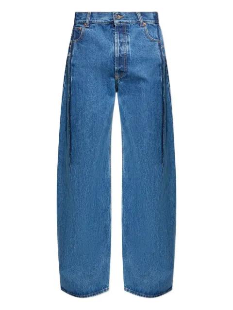 frayed-detail balloon jeans by VETEMENTS