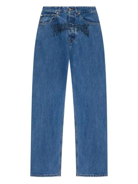 graphic-print jeans by VETEMENTS