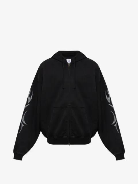 graphic-print zip-up hoodie by VETEMENTS