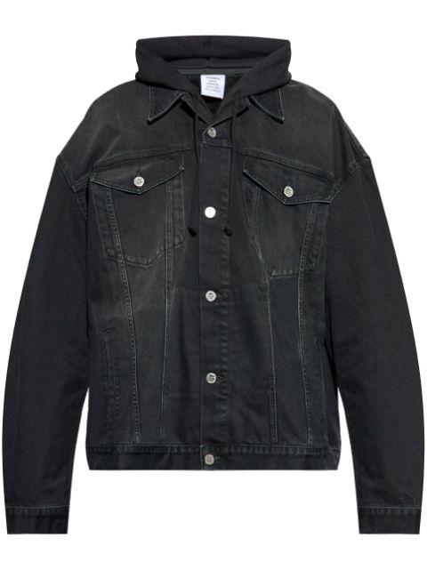 hoodied denim jacket by VETEMENTS