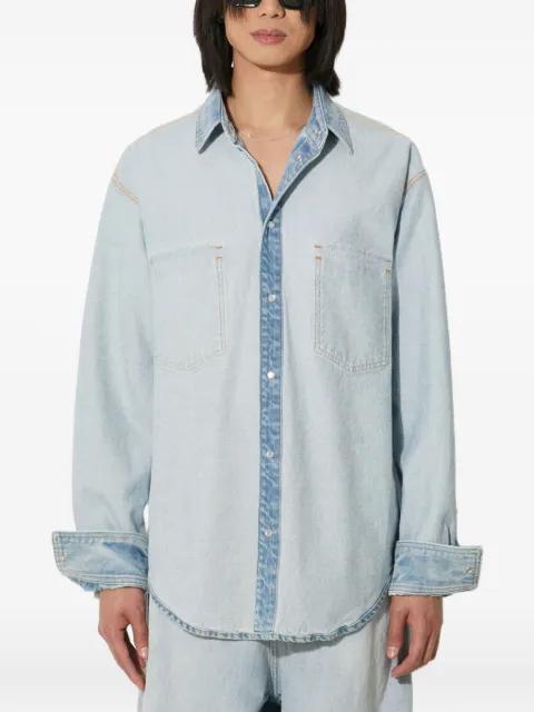 inside-out denim shirt by VETEMENTS