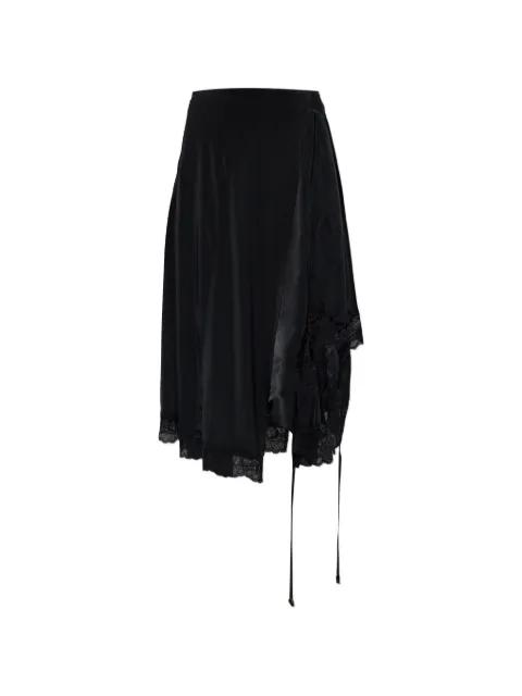 lace-trim asymmetric skirt by VETEMENTS