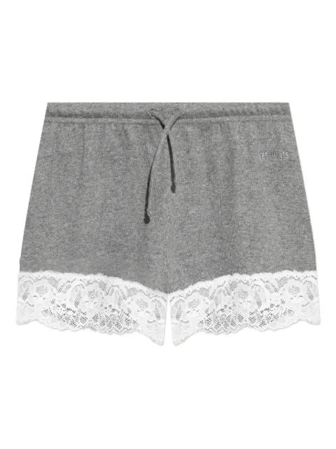 lace-trim mini shorts by VETEMENTS