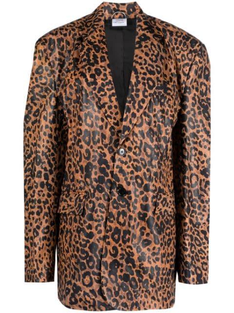 leopard-print leather blazer by VETEMENTS