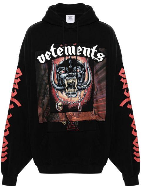 logo-appliqué hoodie by VETEMENTS