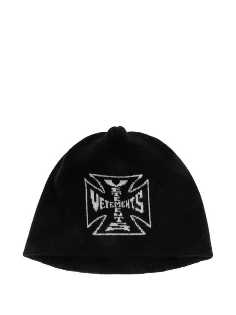 logo-detail beanie hat by VETEMENTS