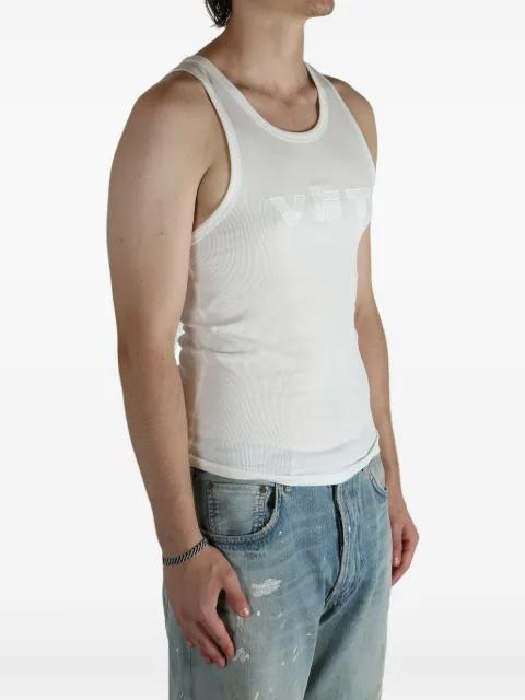 logo-detail tank top by VETEMENTS