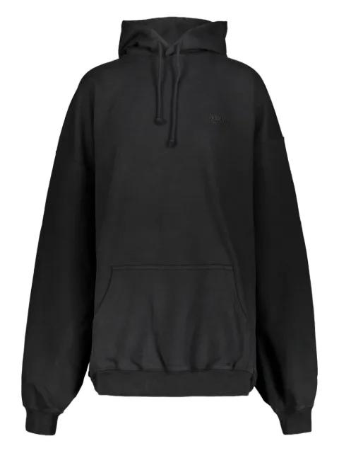 logo-embroidered cotton hoodie by VETEMENTS