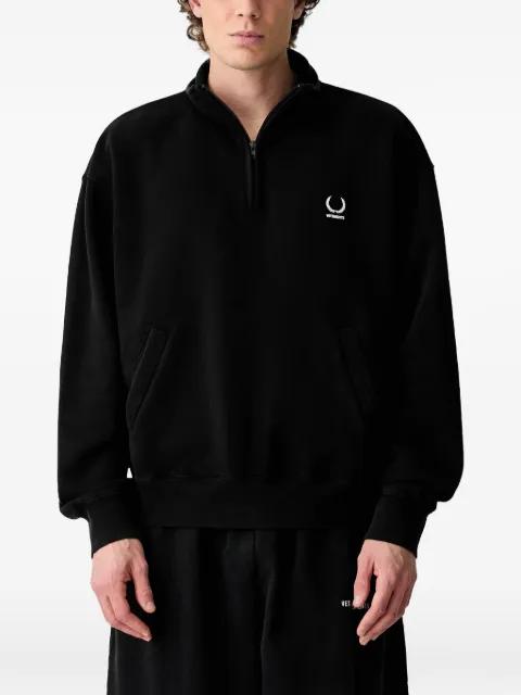 logo-embroidered half-zip sweatshirt by VETEMENTS