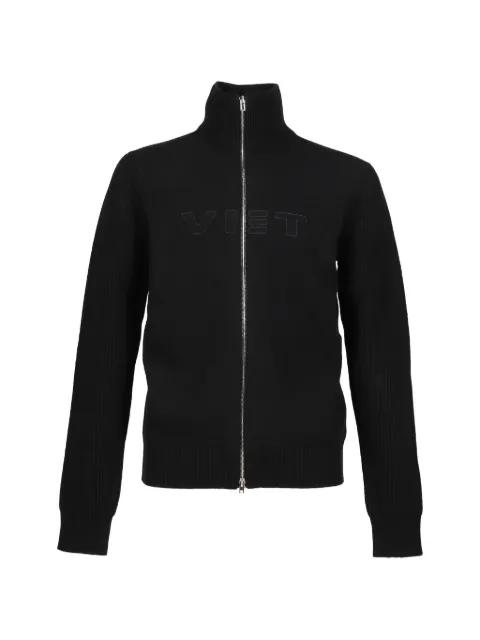 logo-embroidered zip-up sweater by VETEMENTS
