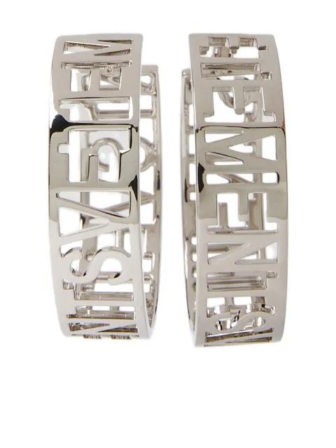 logo hoop earrings by VETEMENTS