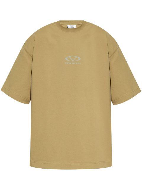logo-print cotton t-shirt by VETEMENTS