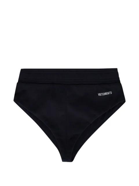 logo-print jersey shorts by VETEMENTS