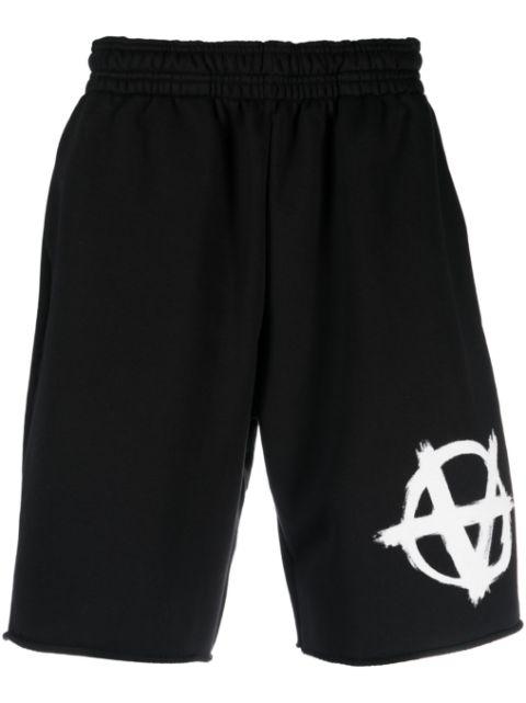 logo-print knee-length shorts by VETEMENTS