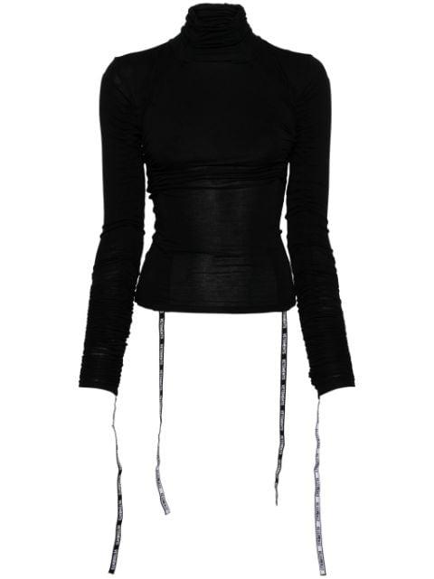 logo-strap roll neck top by VETEMENTS