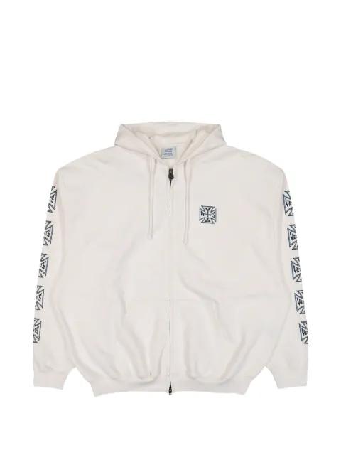 logo zip-up hoodie by VETEMENTS