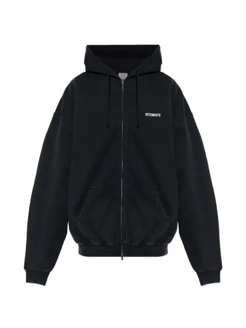 long-detail zip-fastening hoodie by VETEMENTS