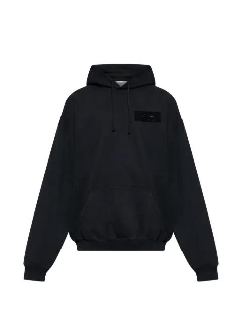 long-sleeve logo-patch hoodie by VETEMENTS