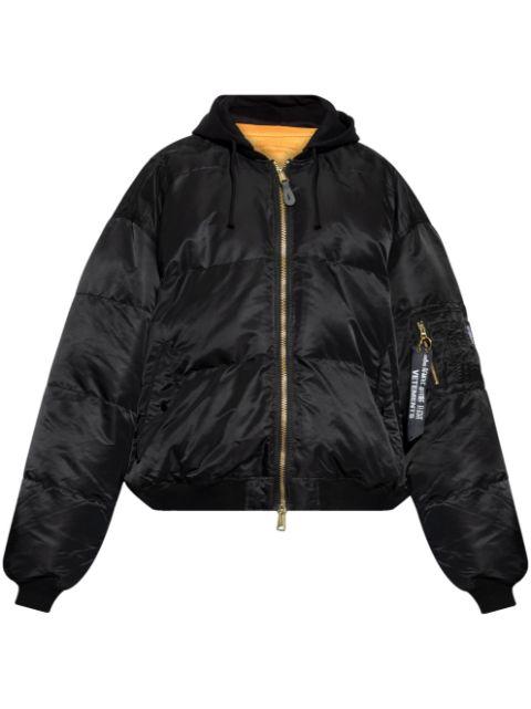 quilted hoodied bomber jacket by VETEMENTS