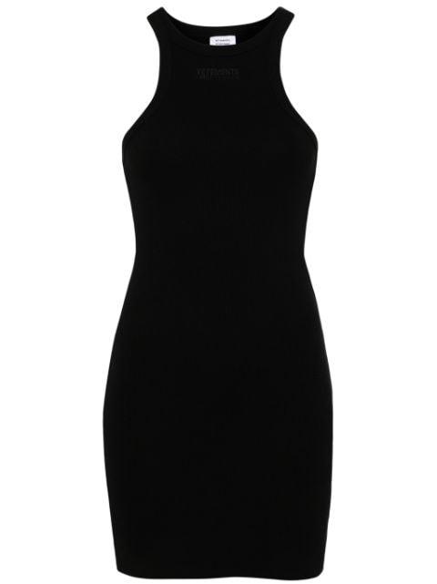 racerback ribbed-knit minidress by VETEMENTS