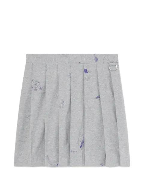 scribble-print pleated skirt by VETEMENTS