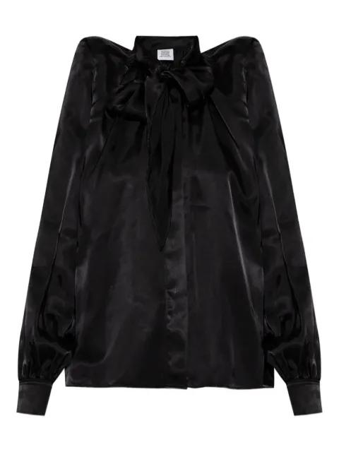 shoulder-pads bow shirt by VETEMENTS