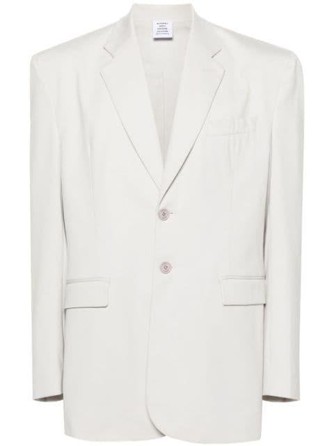 single-breasted cotton blazer by VETEMENTS